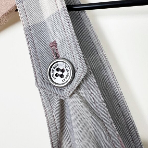 Burberry Tartan Plaid Pleated Mini Midi Dress Sleeveless Pinafore Overall Preppy - Picture 3 of 7